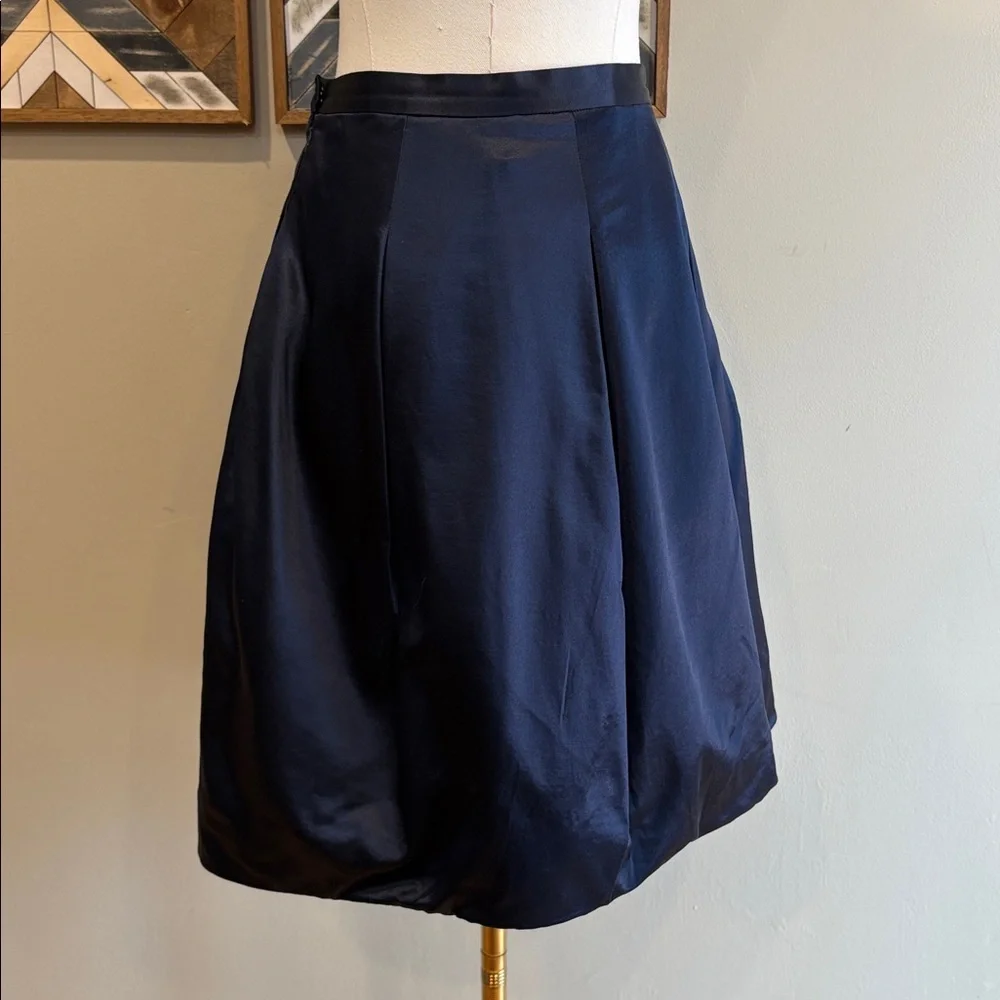 Ralph Lauren Black Label Navy Blue Flared Bubble Hem Skirt size 10
